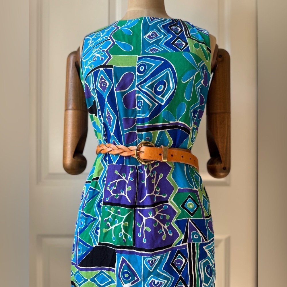 ✨ Vintage 80s 90s Abstract Shift Dress ✨ - Picture 5 of 9